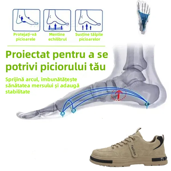 【🔥50% reducere astăzi - nu-l ratați】 Pantofi ortopedici cu design ergonomic - piele de înaltă calitate + cusături manual 👞