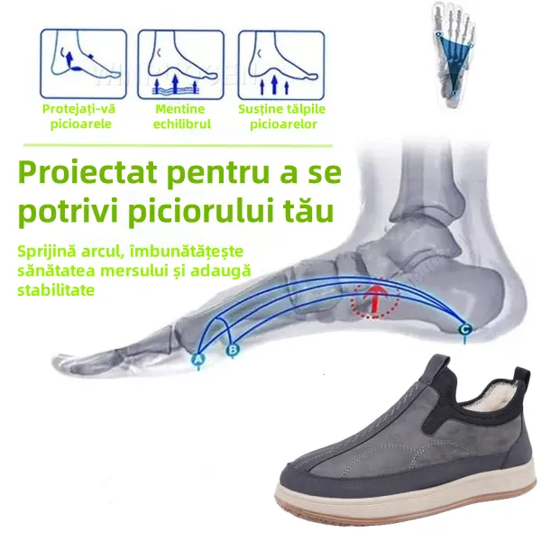 [🔥50% reducere astăzi - nu-l ratați] Pantofi ortopedici cu design ergonomic - căptușeală din lână de iarnă + cusătură manuală👞
