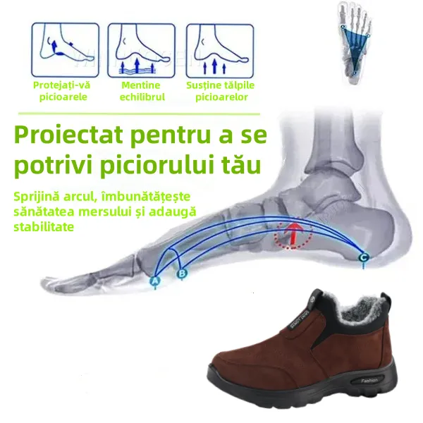 [🔥50% reducere astăzi - nu-l ratați] Pantofi ortopedici cu design ergonomic - căptușeală din lână de iarnă + cusătură manuală👞