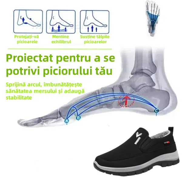 [🔥50% reducere astăzi - nu-l ratați] Pantofi ortopedici cu design ergonomic - căptușeală din lână de iarnă + cusătură manuală👞