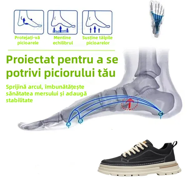 【🎁50% reducere astăzi - nu-l ratați】 Pantofi ortopedici cu design ergonomic - piele de înaltă calitate + cusături manual 👞