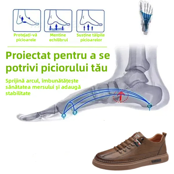 【🎁 Reducere de 50% astăzi - nu o ratați】 Pantofi ortopedici cu design ergonomic - piele de calitate + cusut manual 👞