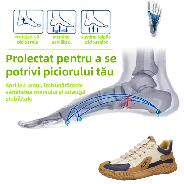 【🎁 Reducere de 50% astăzi - nu o ratați】 Pantofi ortopedici cu design ergonomic - piele de calitate + cusut manual 👞