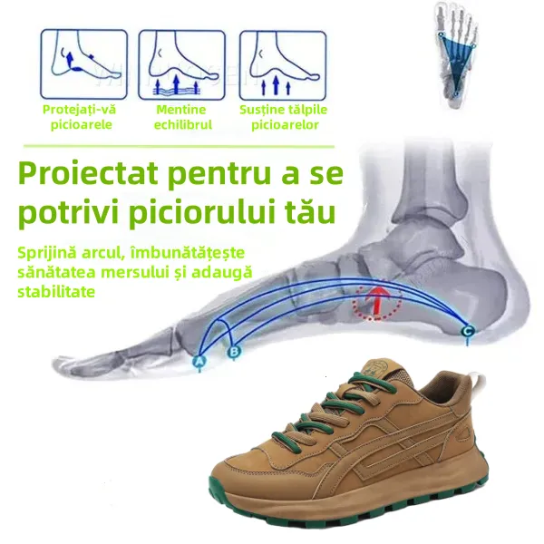 [⏰Timp limitat 50% reducere - de neratat] Pantofi ortopedici cu design ergonomic - piele de inalta calitate + cusaturi de mana 👞