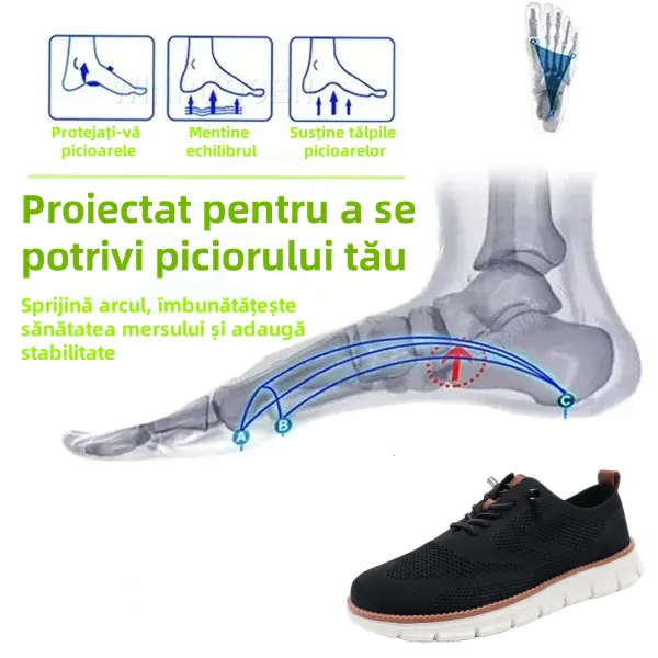 ⏰50% reducere astăzi, nu o ratați! Pantofi ortopedici ergonomici, stil britanic elegant, respirabili + cusuți manual