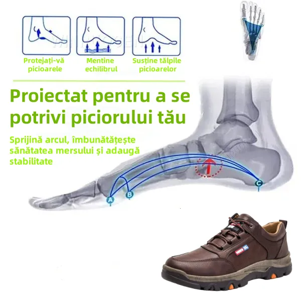 【🎁50% reducere astăzi - nu-l ratați】 Pantofi ortopedici cu design ergonomic - piele de înaltă calitate + cusături manual 👞