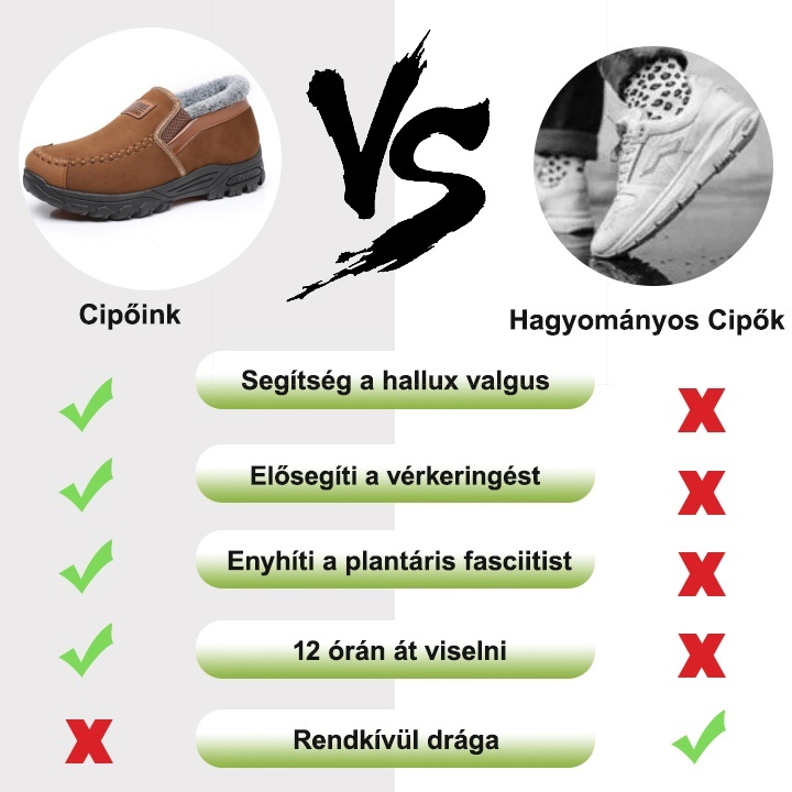 【🎁50% kedvezménnyel ma - ne hagyd ki】Férfi prémium ívtartó, meleg, könnyű, felhúzható sétacipő