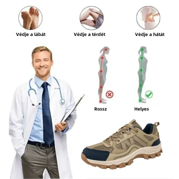 [🔥Korlátozott ideig 50% kedvezmény - ne hagyd ki] Ergonomikus kialakítású ortopéd cipő - segítségével könnyedén megszabadulhatsz a lábfájdalmaktól👞