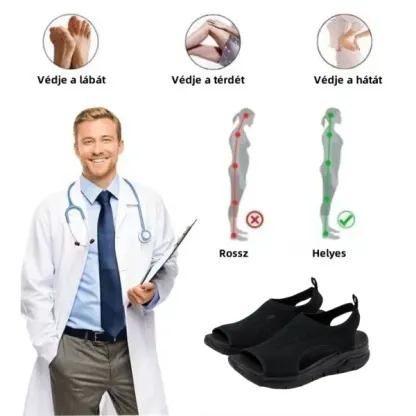 (🎁Ünnepelje meg az új üzlet megnyitását - 50% kedvezmény - félár a helyszínen) Íves vastagtalpú női szandál - Ergonomikus kialakítás