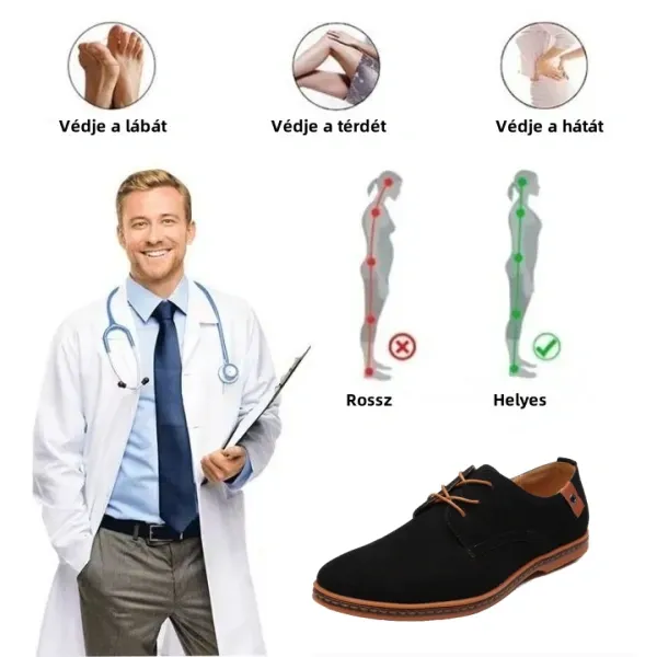Férfi bőr cipő