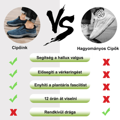 [🔥Korlátozott ideig 50% kedvezmény - ne hagyd ki] Ergonomikus kialakítású ortopéd cipő - segítségével könnyedén megszabadulhatsz a lábfájdalmaktól👞