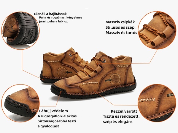 [🎁50% kedvezmény ma - ne hagyd ki] Ergonomikus kialakítású ortopéd cipő - kiváló minőségű bőr + kézzel varrott👞