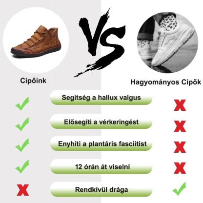 [🎁50% kedvezmény ma - ne hagyd ki] Ergonomikus kialakítású ortopéd cipő - kiváló minőségű bőr + kézzel varrott👞