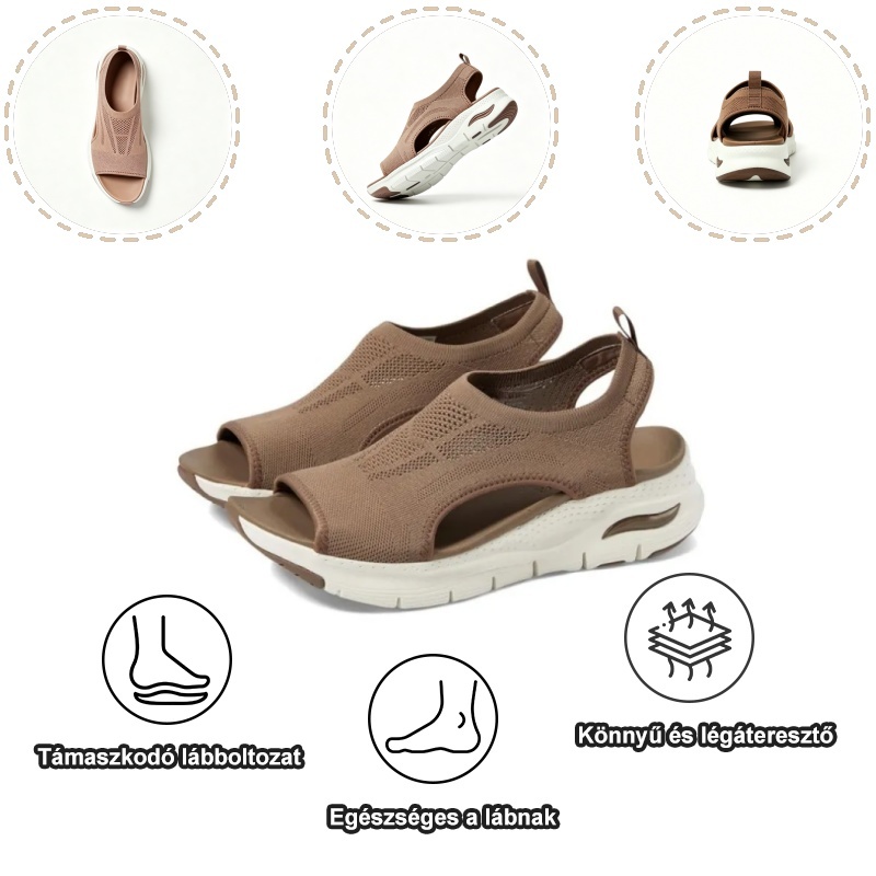 (🎁Ma korlátozott ideig féláron) Kényelmes, ívelt, platformos női szandál - Ergonomikus kialakítás