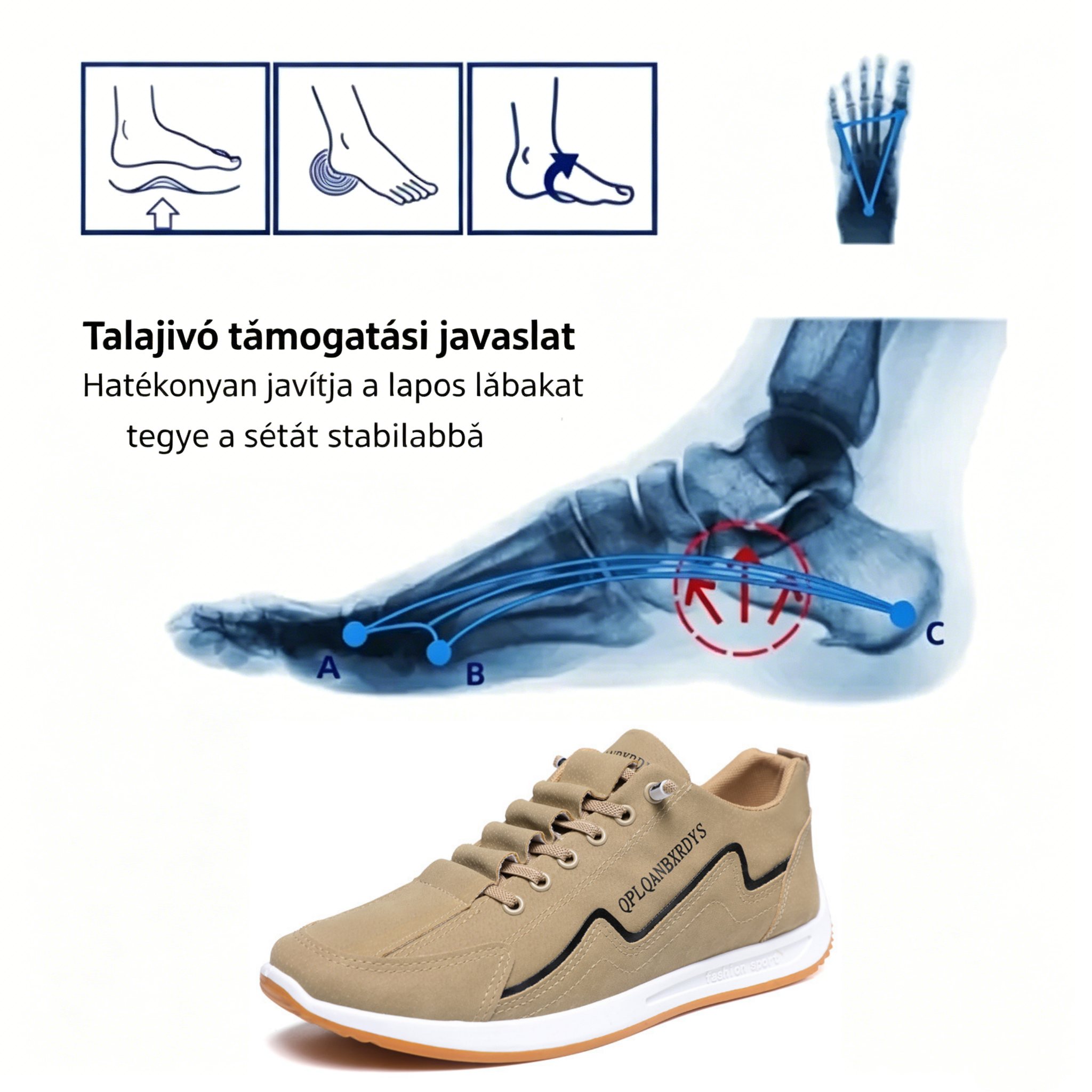 [🔥Ma féláron - ne hagyd ki] Ergonomikus kialakítású ortopéd cipő - ívtartó kialakítás 👞Könnyen megszabadulhatsz a lábfájdalmaktól