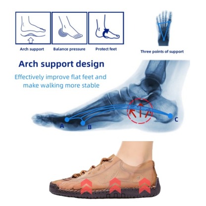 [🎁50% kedvezmény ma - ne hagyd ki] Ergonomikus kialakítású ortopéd cipő - kiváló minőségű bőr + kézzel varrott👞