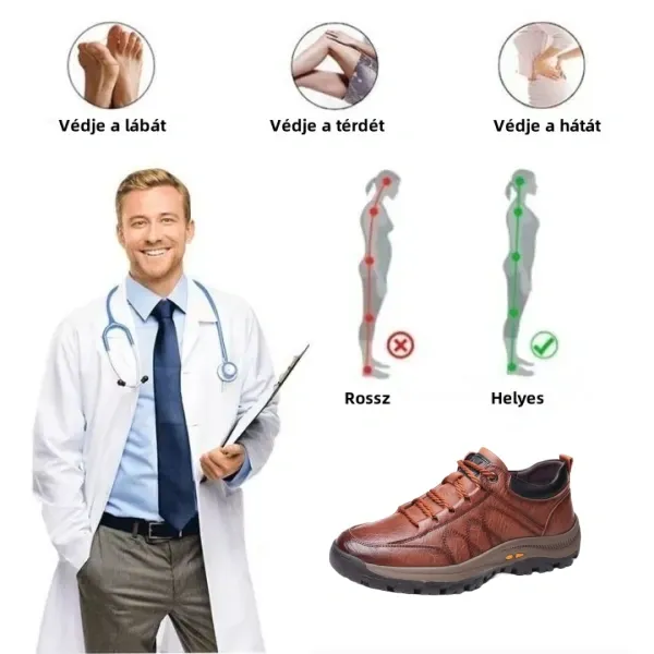 (🎉 Ünnepelje meg az új üzlet megnyitását - 50% kedvezménnyel)-Ausztrál marhabőr kültéri ortopéd cipő
