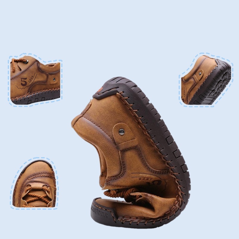 alacsony felső bőrcipő