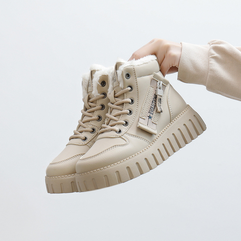 [🔥Korlátozott ideig 50% kedvezmény - nem szabad kihagyni] Női vastag talpú bőrcsizma - kiváló minőségű bőr + csúszásgátló + esőálló 👞