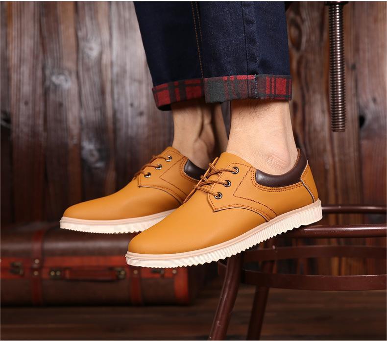 alacsony felső bőrcipő