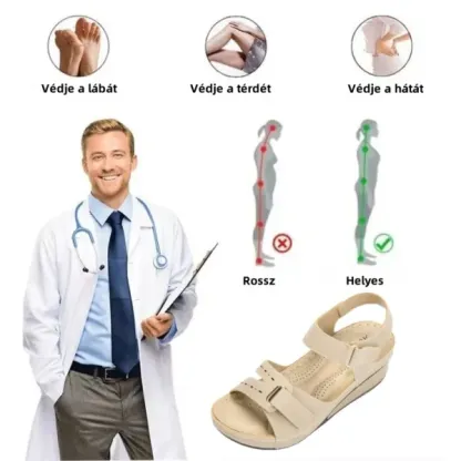 (🎁Az új üzlet megnyitását ünnepelve - 50% kedvezmény - félár az egész oldalon) Ergonomikus kialakítás - ortopéd kényelmes vastagtalpú szandál