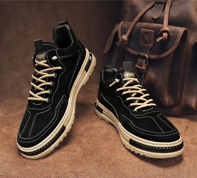 (🎁Ünnepelje meg az új üzlet nyitását - 50% kedvezmény - félár a helyszínen) Férfi vastag talpú ortopéd cipő 👞 - Lábfájdalmak enyhítése - Ergonomikus kialakítás