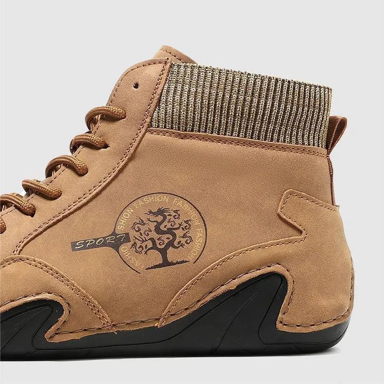 Férfi középső bőrcipő