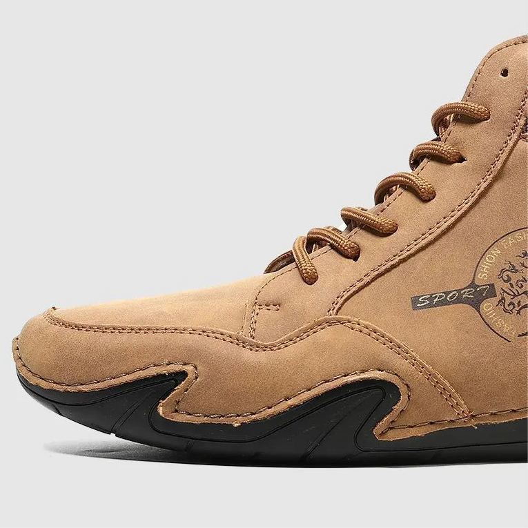 Férfi középső bőrcipő