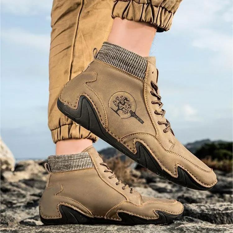 Férfi középső bőrcipő