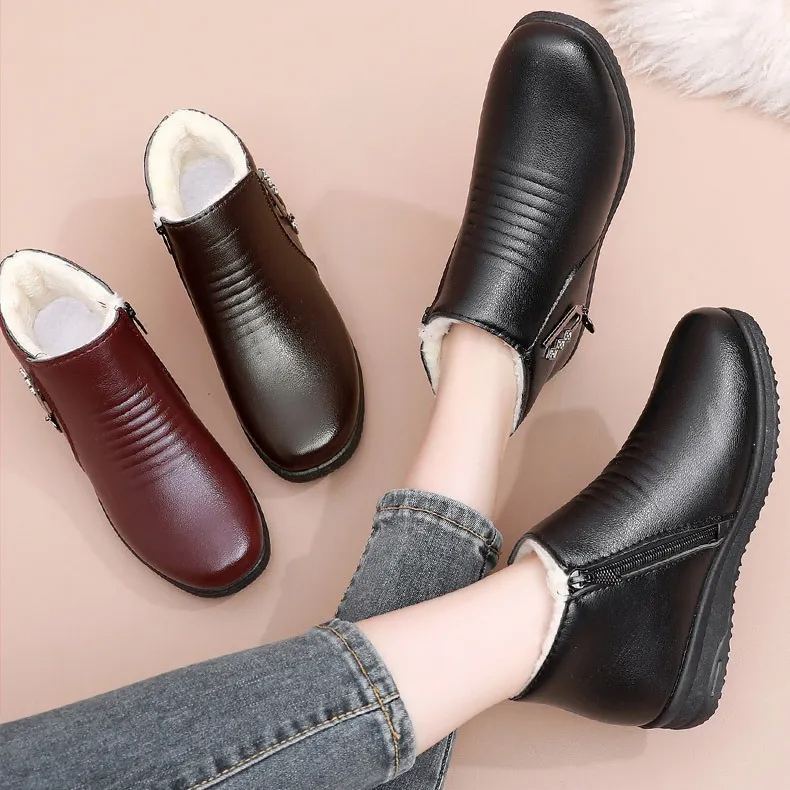 (🔥Ma 50% kedvezménnyel - ne hagyd ki ezt a lehetőséget) ⏰ - Puha és kényelmes, eredeti gyapjú női bőr cipő (ívtámasz - megkönnyíti a járást)