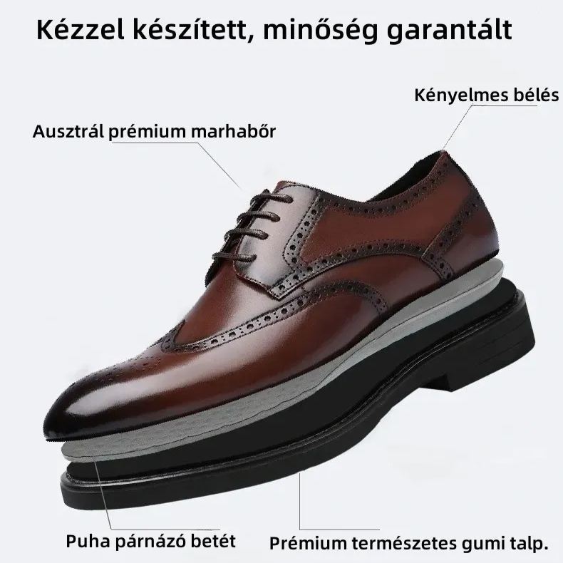 【Ma 🎁50% kedvezmény - Ne hagyd ki】Kényelmes férfi bőrcipő, kézzel készített ausztrál marhabőrből.