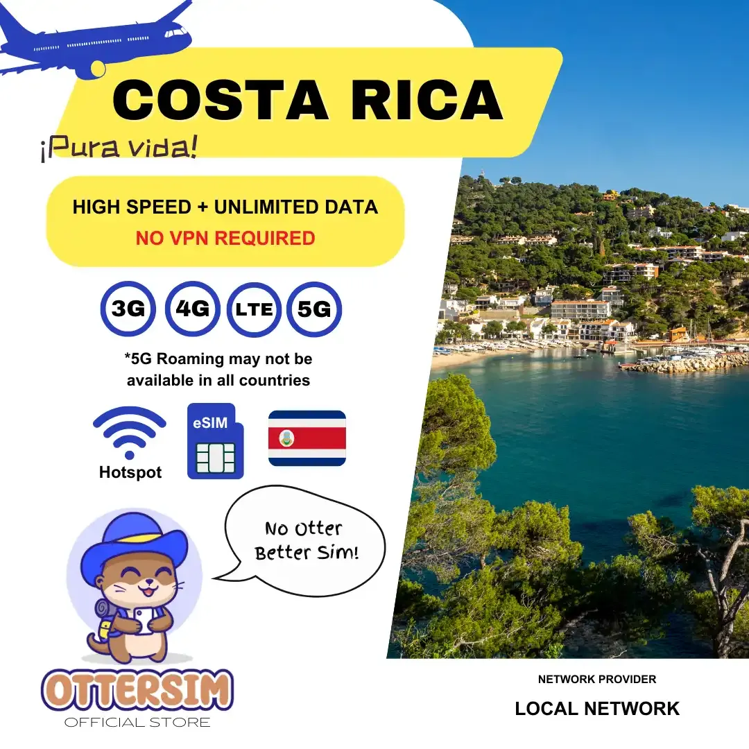 Ottersim eSIM - Costa Rica