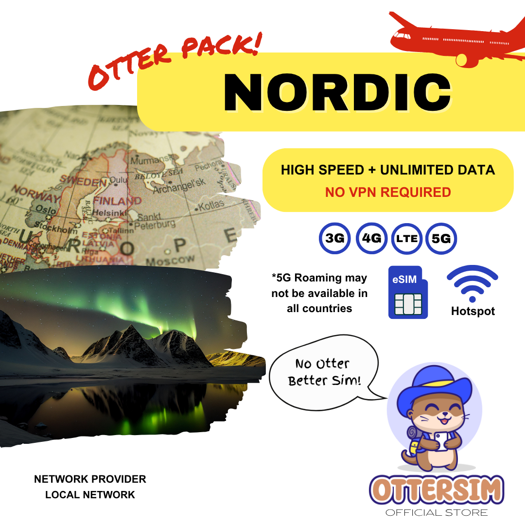 Ottersim eSIM - Nordic Pack