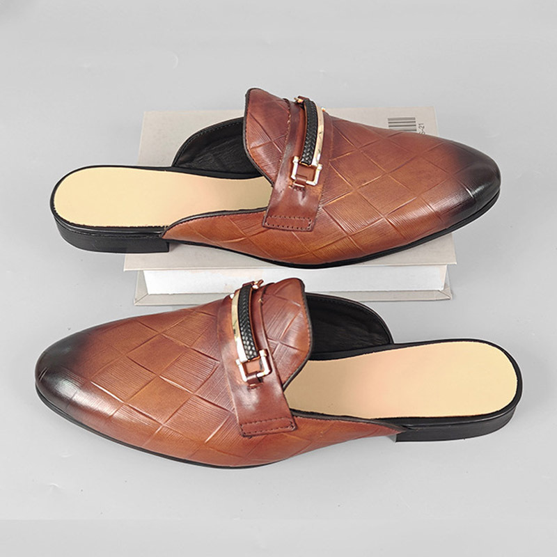 Men's Comfortable Genuine Leather Mules for Summer