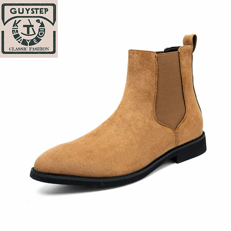 Casual versatile suede Chelsea boots