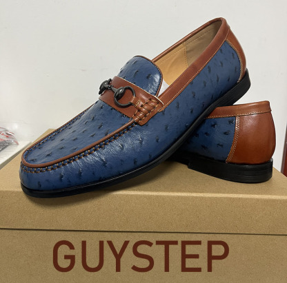 GUYSTEP™Men's Casual Metal Buckle Genuine Leather Loafers