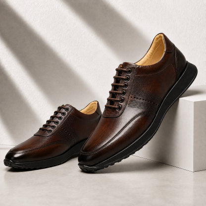 Men’s Premium Cowhide Leather Casual Sneakers – Multiple Colors