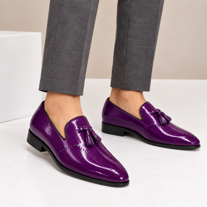 Kalvana Cowhide Leather Loafers