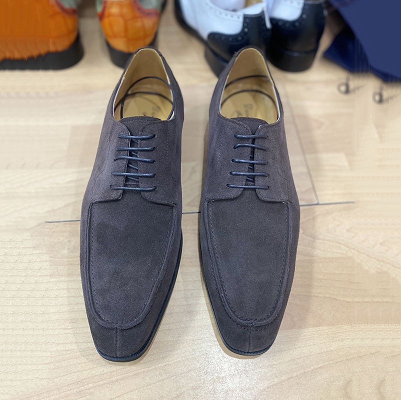 Men's Vintage Texture Suede Derby Shoes
