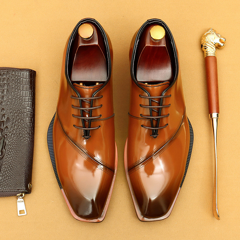 Men's Genuine Leather Business Formal Oxford Shoes