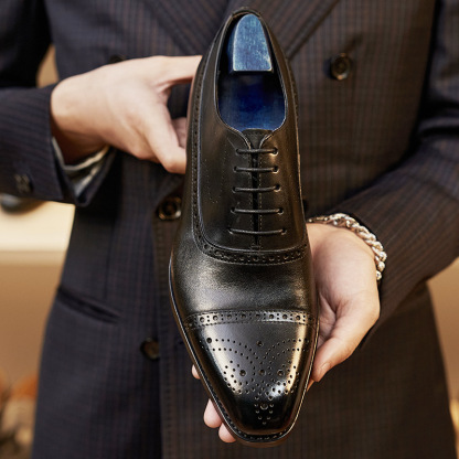 GUYSTEP-Men's classic Oxford brogues dress shoes