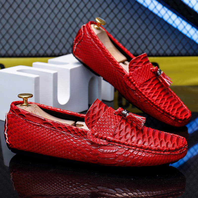 [Copy]Large size slip-on casual leather shoes