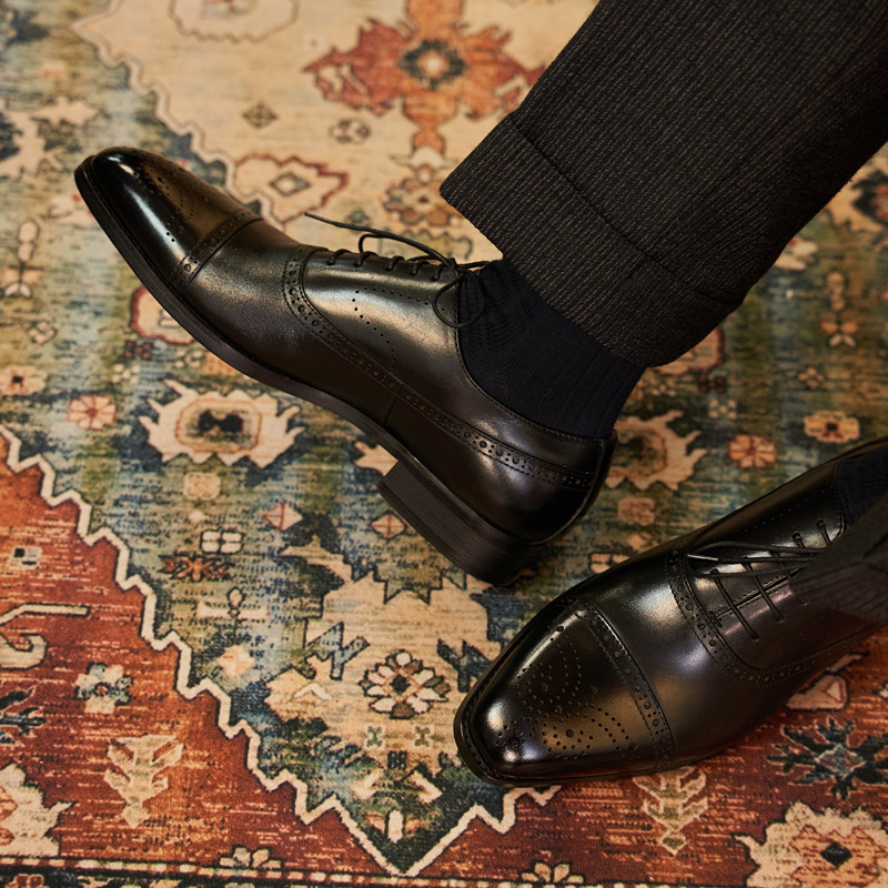 GUYSTEP-Men's classic Oxford brogues dress shoes