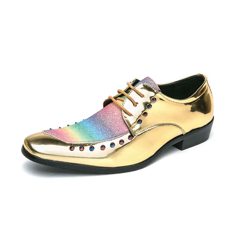 Stylish men's patchwork design loafers