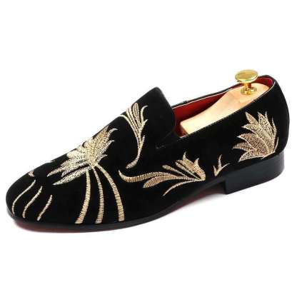 GUYSTEP™-Golden Black Embroidery Men's Luxury Loafers