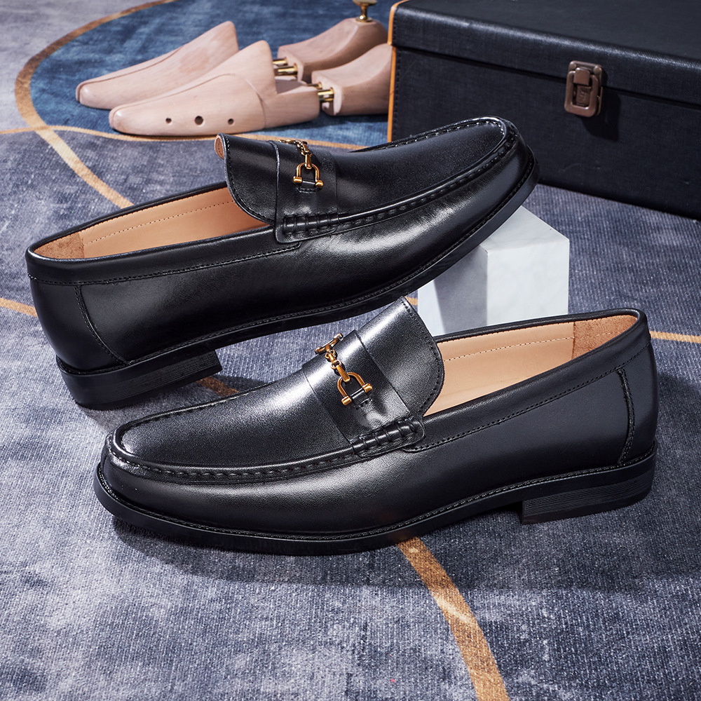 Men's Premium Business Casual Genuine Cowhide Horsebit Loafers