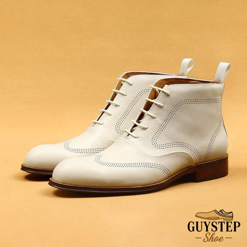 GUYSTEP™Men's Genuine Leather Brogue Martens-Style Boots