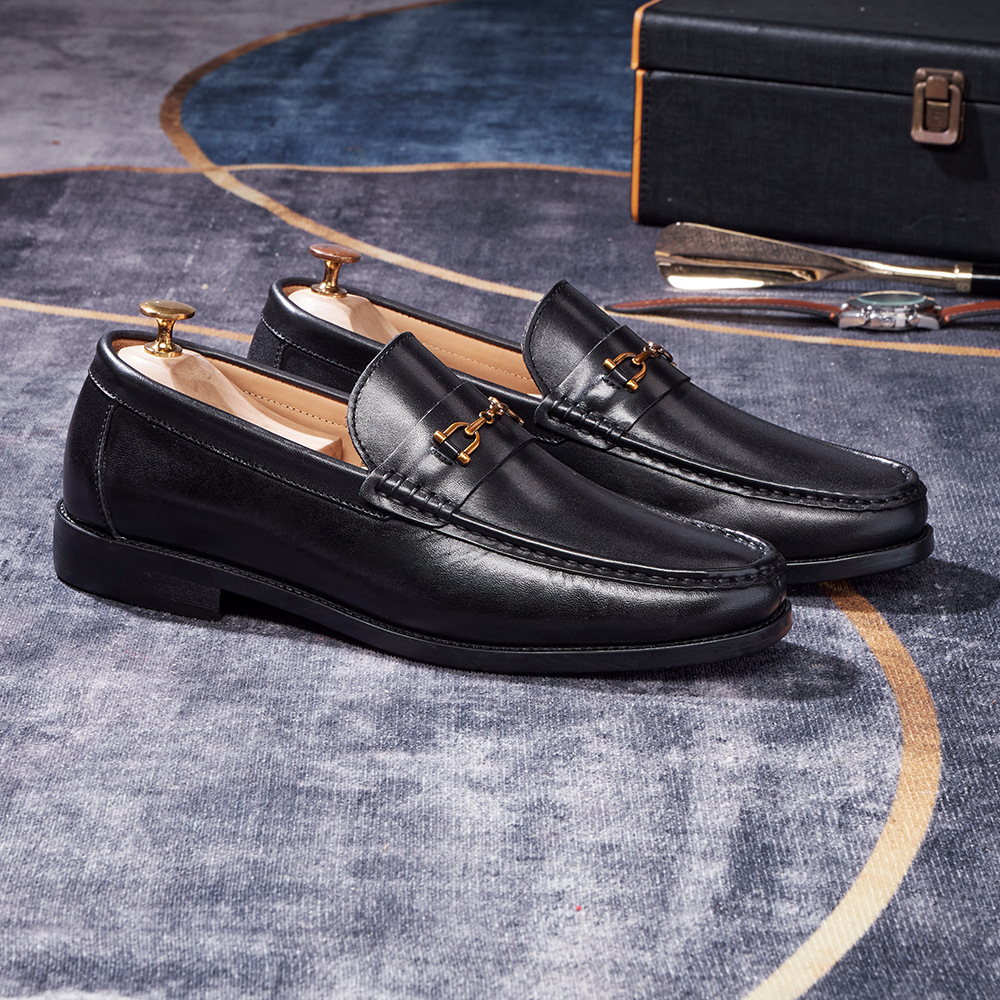 Men's Premium Business Casual Genuine Cowhide Horsebit Loafers