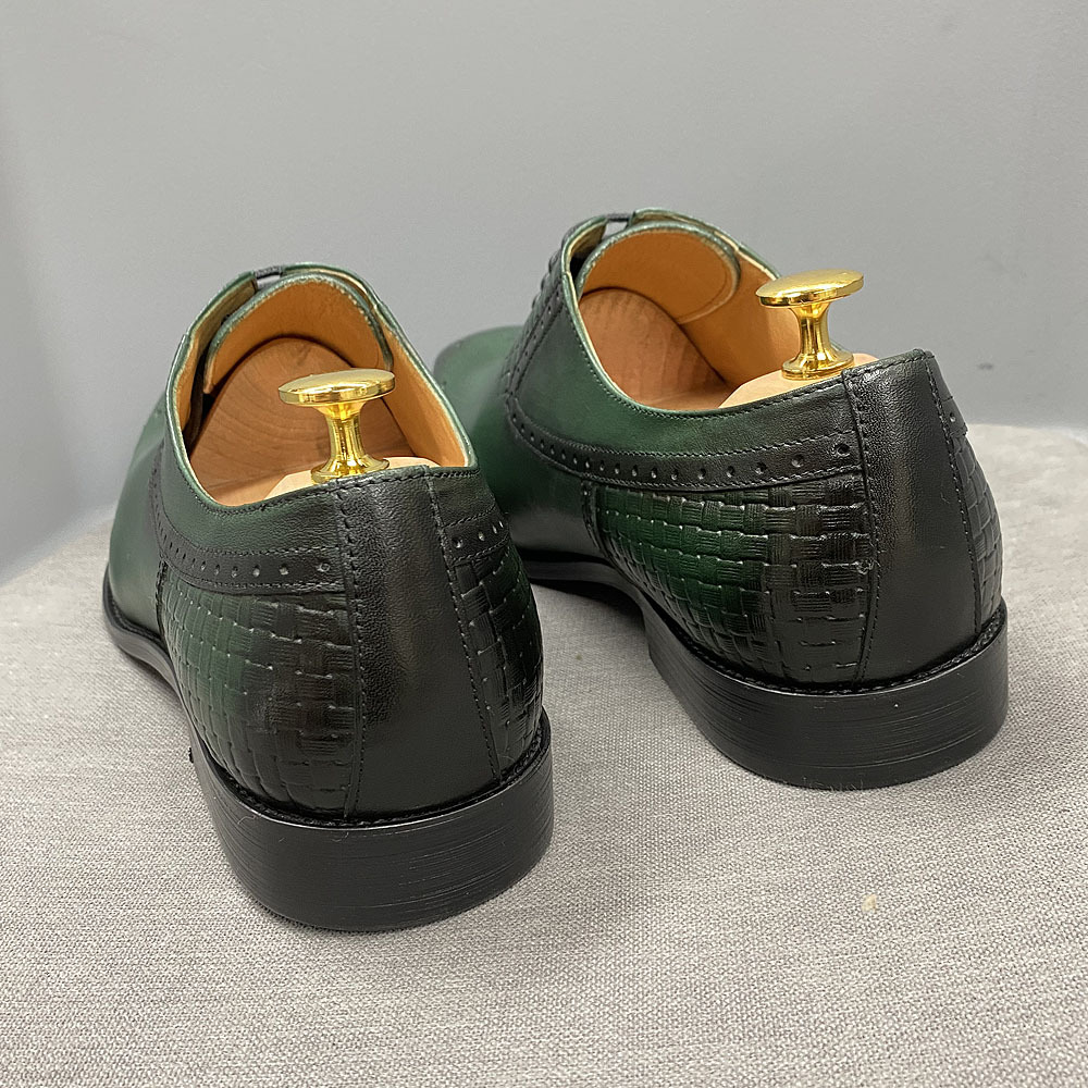 Men's Genuine Leather Business Brogue Oxford Shoes