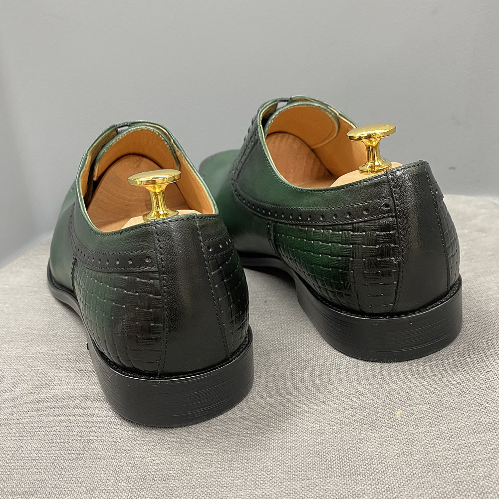Men's Genuine Leather Business Brogue Oxford Shoes